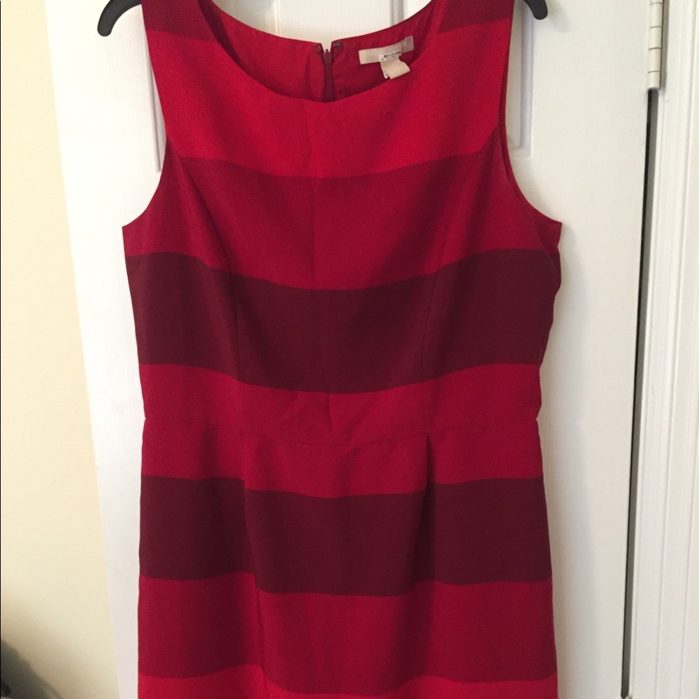 Banana Republic Red Striped Dress